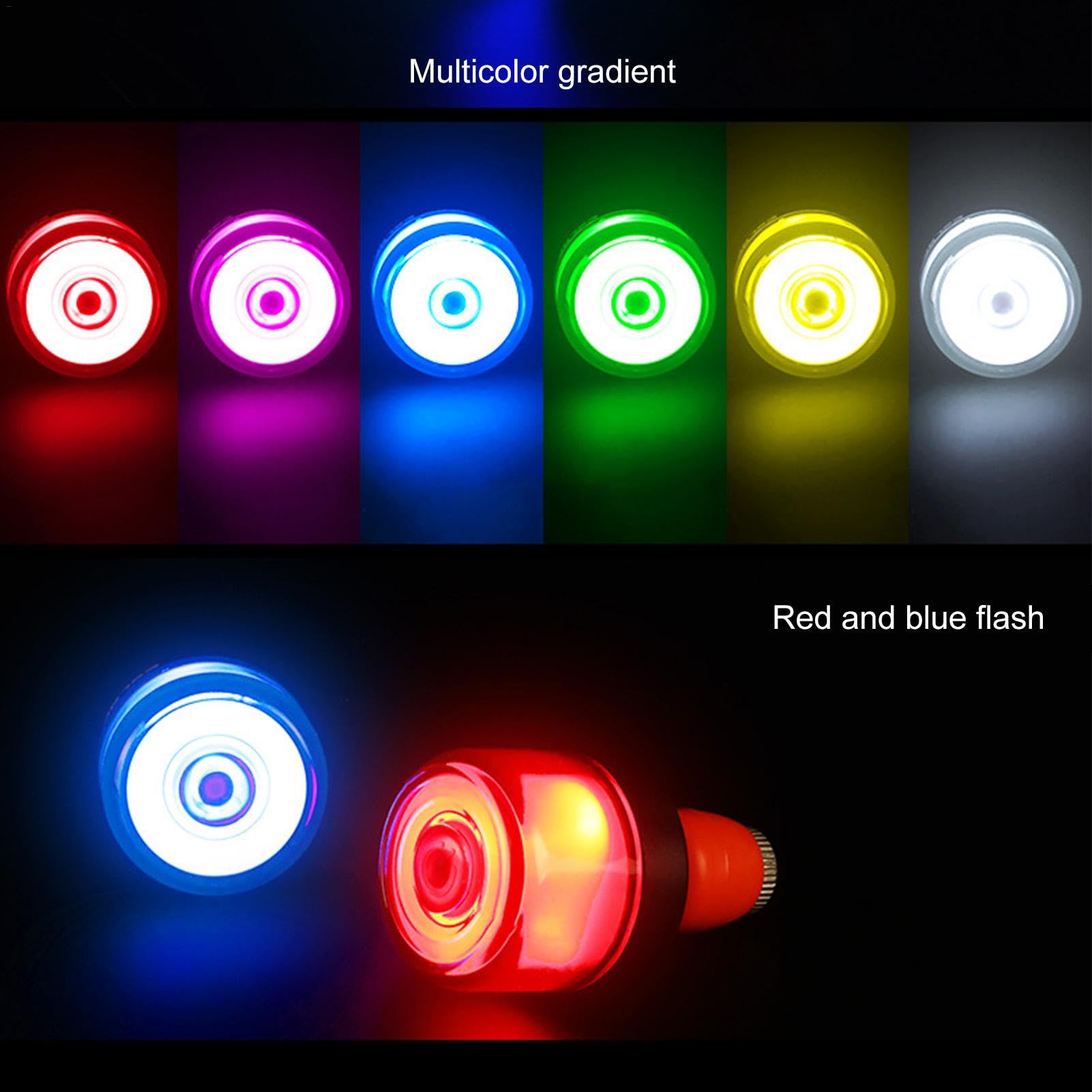 Bouchons D'Extrémité Guidon Moto Lumineux - Feux LED Sécurité 360° Avec Effets Colorés