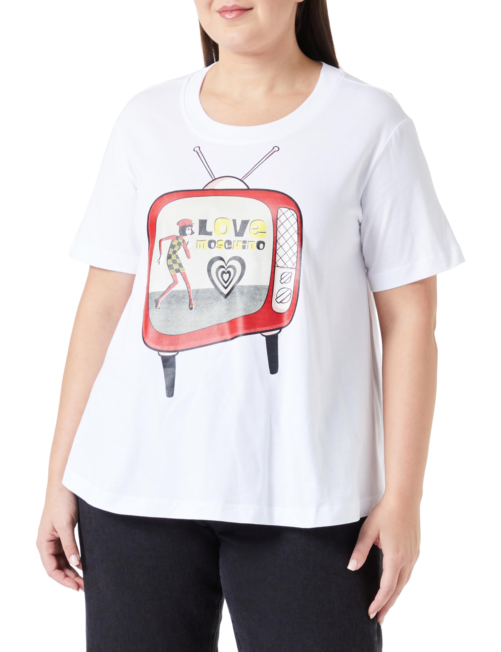 Love Moschino Camiseta de Manga Corta con Forma Mujer