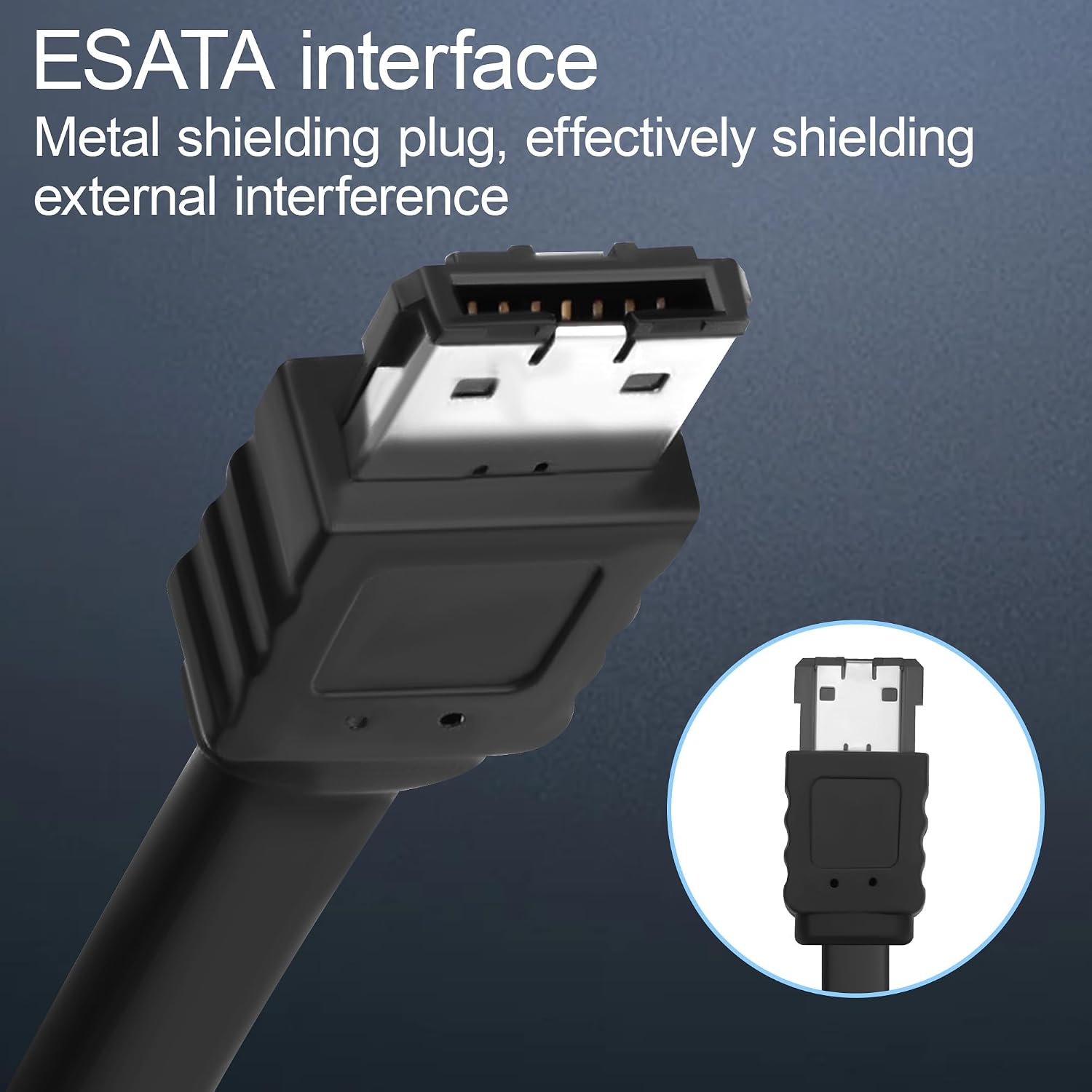eSATA to eSATA Cable, 6Gbps SATA III Female to Female, Shielded External SATA Wire with Locking Latch, Hot Plug for HDD SSD Hard Drive Enclosure Optical Drive 50cm/19.7in(2Pack)