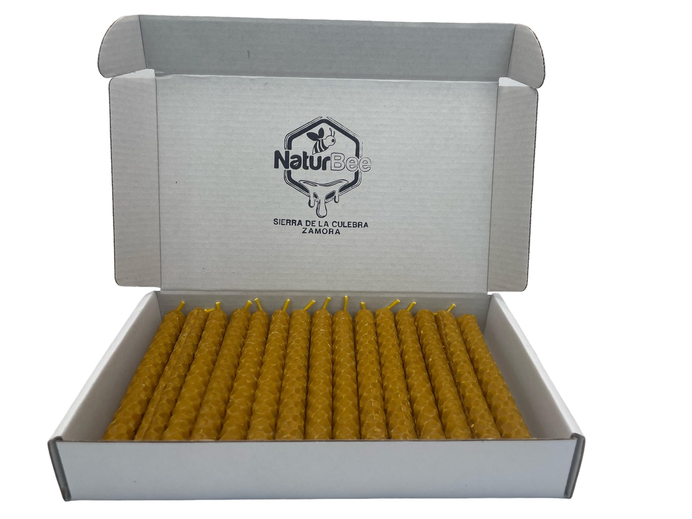Velas de Miel de Abeja con Palo Santo 100% Natural Cera Pura 11,5 cm Hechas a Mano Sin Parafina