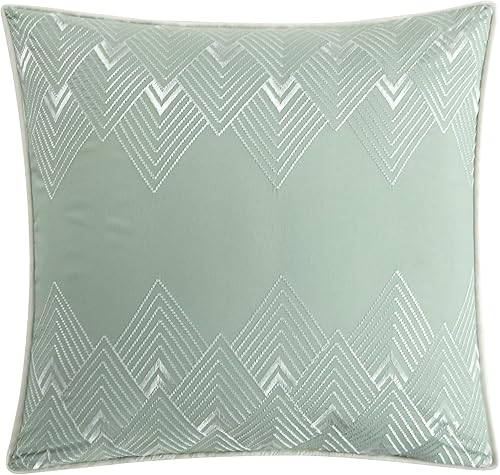 Miniatura 5 de Chic Home Macie - Juego de edredón de 10 piezas jacquard tejido con diseño geométrico plisado y detalles acolchados en una bolsa, juego de sábanas