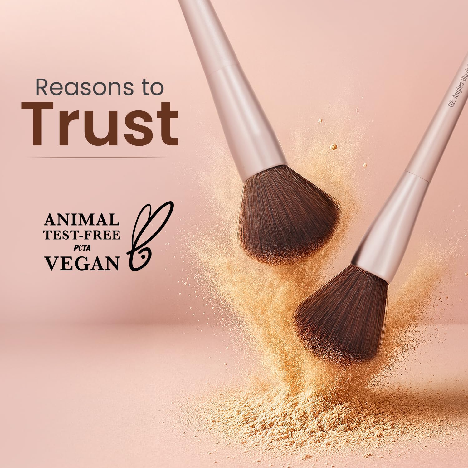 Swiss Beauty Heartistry - Set di pennelli da trucco, 12 pezzi, per viso, occhi e labbra, morbide setole sintetiche, multifunzionali, miscelazioni impeccabili, certificazione PETA, 12 pezzi