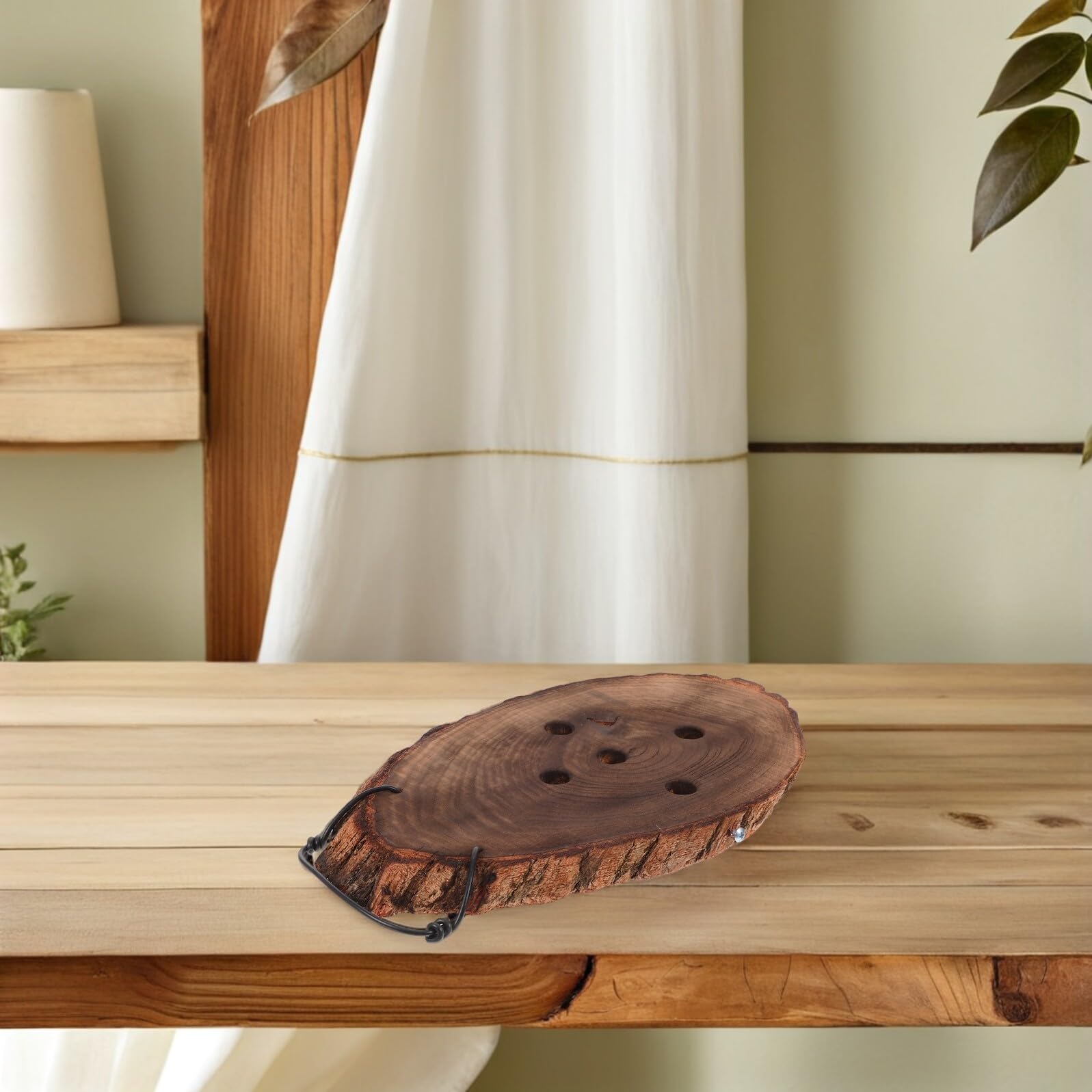 TIDTALEO 2 Stück Wandpflanzgefäße aus Massivem Holz für Zimmerpflanzen Vertikaler Pflanzenhalter mit Platzsparendem Design für Orchideen und Sukkulenten im Innenbereich