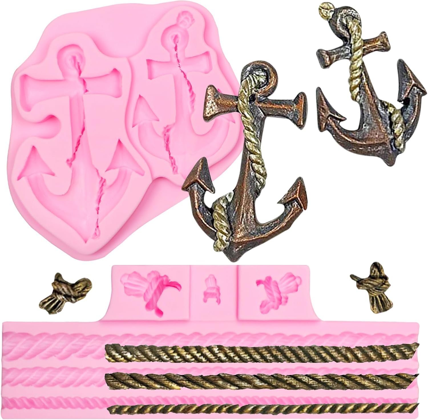 1pcs Molde De Silicona Cuerda Fondant Chocolate Pasta Resina | Meses Sin Interés