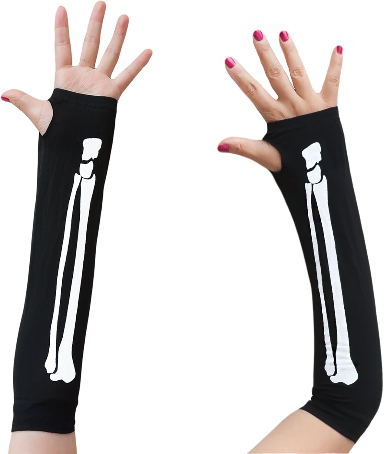 OAOSDH Strickhandschuhe Fingerlos - 3 Paar Set Warme Ärmel Handgelenkschützer