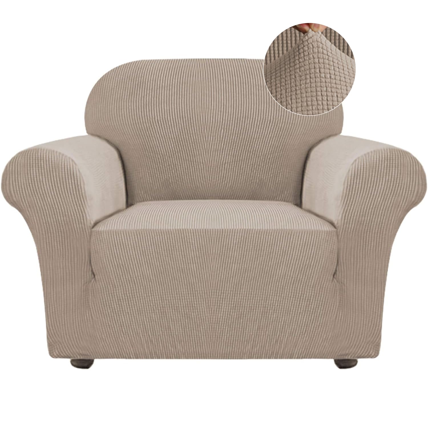 Turquoize Stretch Sofa Slipcover Chair Slipcover 1 Piece Chair Covers for Living Room Armchair Covers Slipcovers with Jacquard Fabric and Elastic