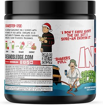 Axe & Sledge Intake All-in-One Pre-Workout | 300mg Caffeine | L-Citrulline, Beta Alanine, Betaine for Performance & Focus | Pre-Workout for Men & Women | 20/40 Servings, Green Gelatin