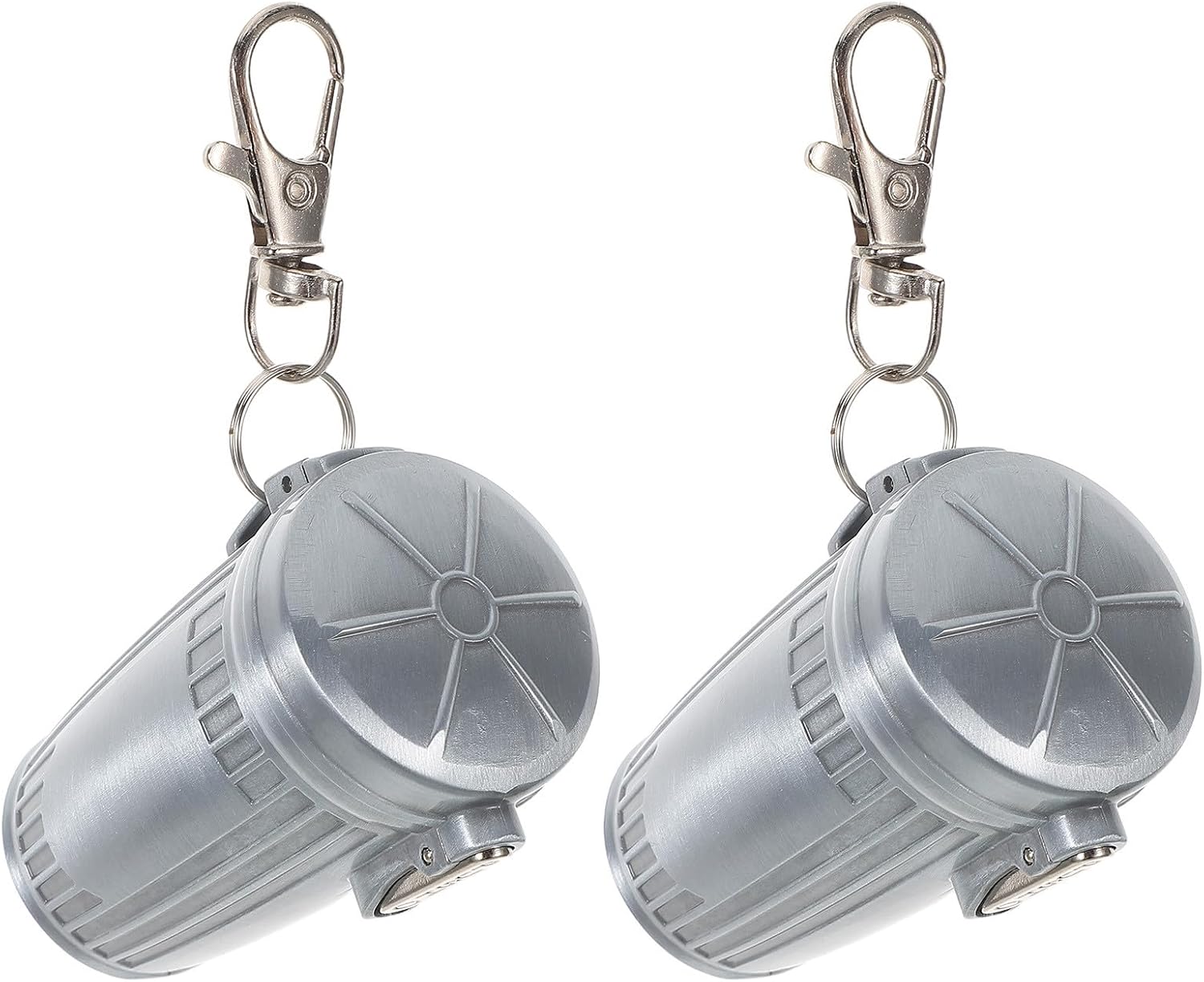 ULTECHNOVO Portable Metal Ashtray with Lid 2pcs Set, Small Keychain Ash Holder for Car, Outdoor, Travel, and Home Use