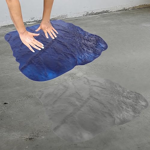 Miniatura 4 de Sellos de hormigón con textura de hormigón azul, patrón de pizarra, herramienta de estampado de molde a presión con recortadora de bordes para