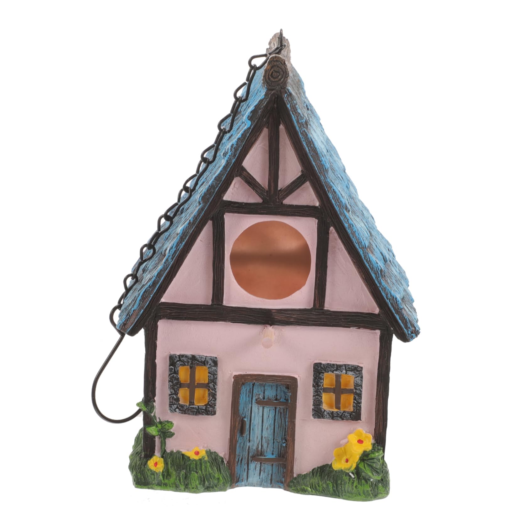 Vogelhaus Aus Kunstharz Hängend Mit Reetdach Für Garten Terrasse Wetterfestes Vogelnest Winter Unterschlupf Und Vogelnistkasten Outdoor Dekoration