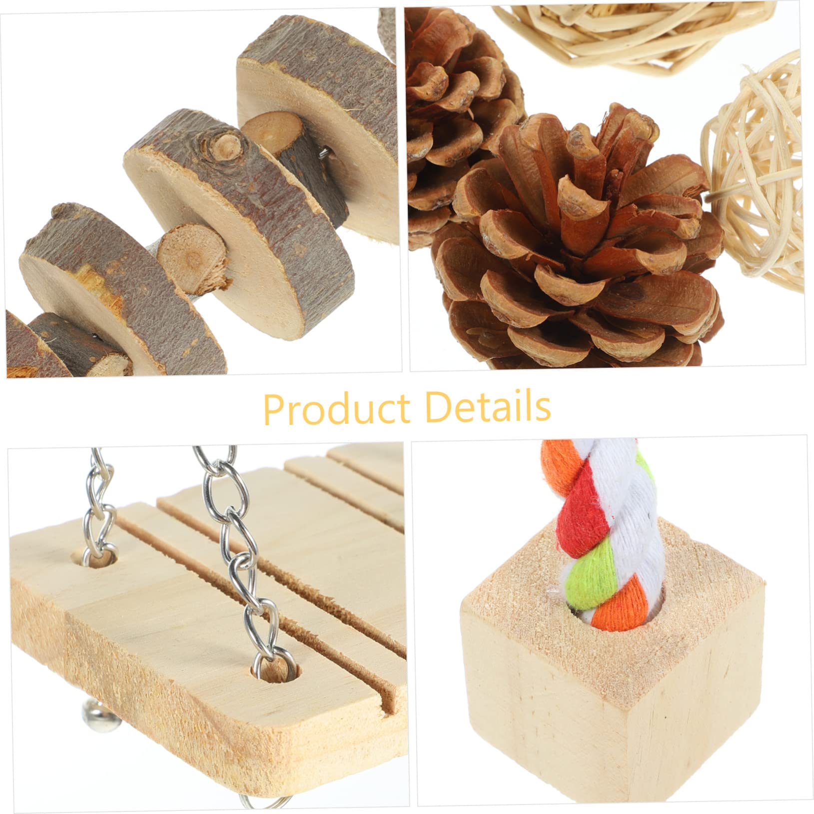 1satz Hamster Spielzeug Set - Spielzeug Für Kaninchen Teething Toys Mit Schaukel Und Wippe Für Kleintiere Für Gesunde Zähne Und Spielspaß
