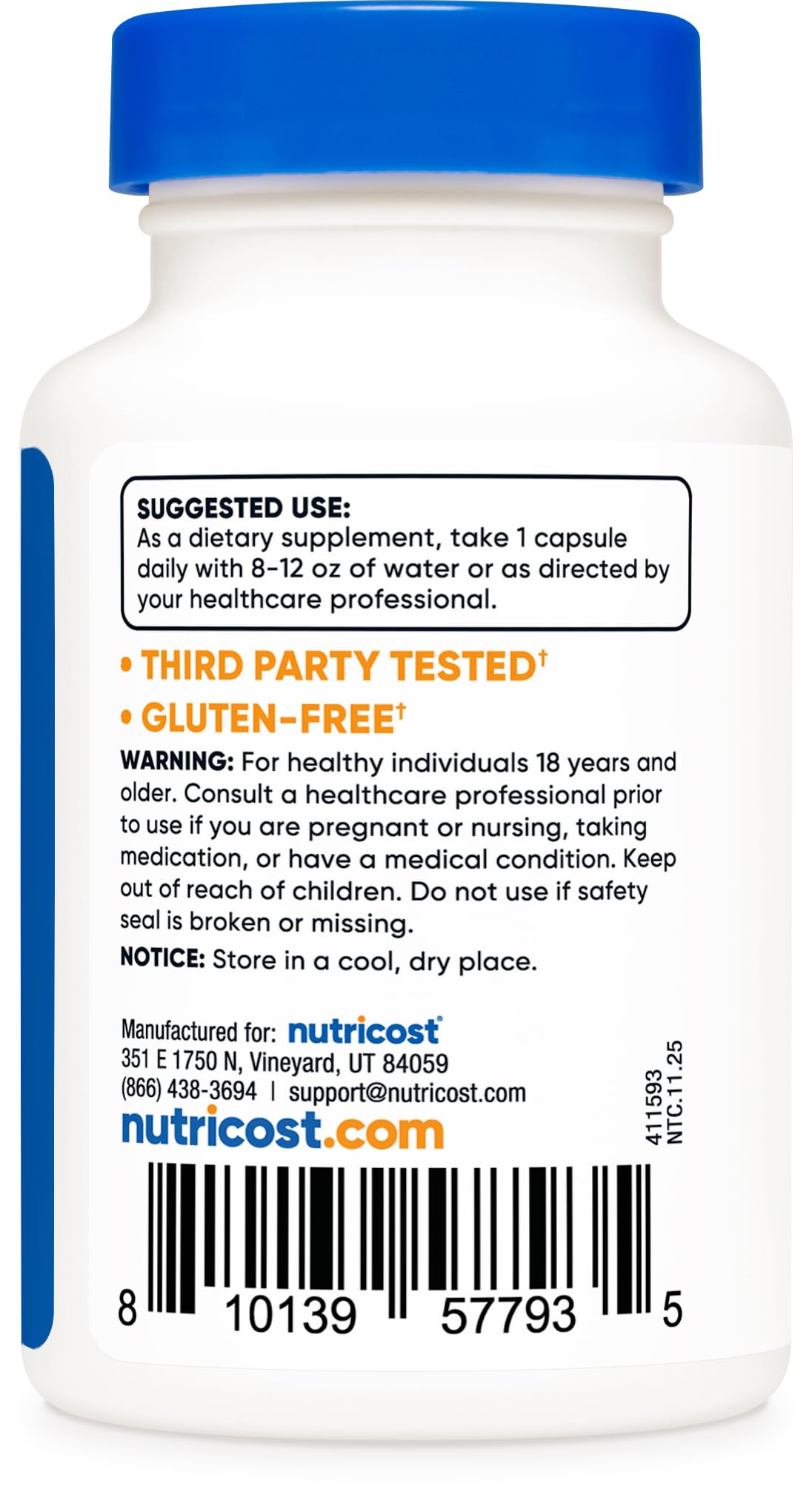 Nutricost Vegan Vitamin D3 (5,000 IU) 60 Capsules, Gluten-Free, GMO-Free — Amazon image 4