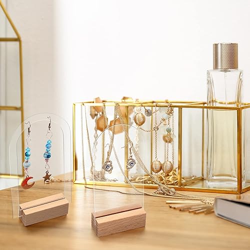 Miniatura 5 de Yulejo Soporte de exhibición de aretes de acrílico, soporte de joyería para venta al por menor, soporte para aretes de acrílico, soporte de acrílico