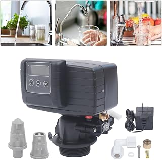 5600SXT Digital Control Valve, 3W Automatic Digital Filter Control Backwash Head, 220Lbs 0.6Mpa Whole House Water Softener Meter Valve for Purification Water Softeners US Stock