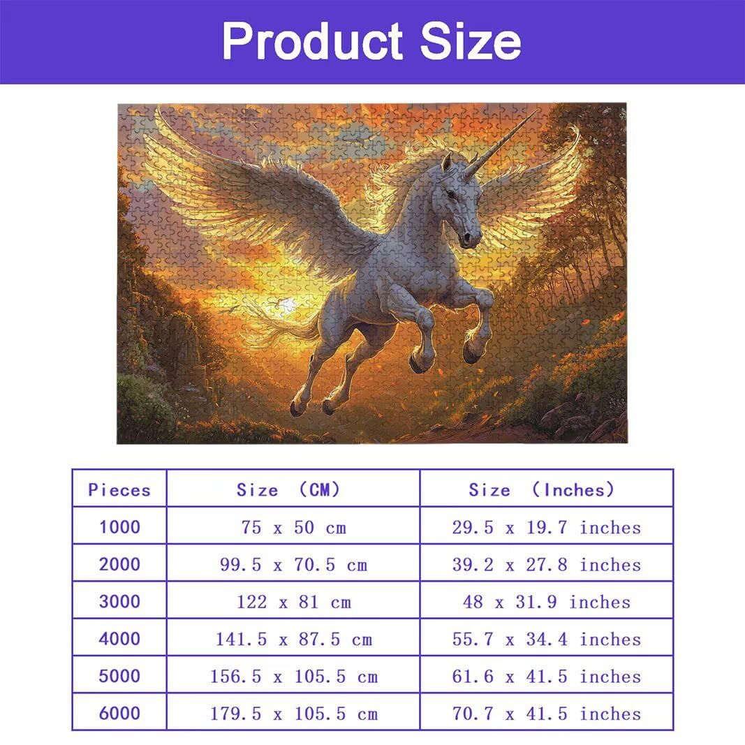 Puzzle 6000 Piezas Unicornio, Puzzle Paisajes para Adultos, un Rompecabezas Desafiante para Adultos, Rompecabezas Madera para Toda la Familia, Puzzles con Caja para Decoracion Hogar, Regalos, -6796