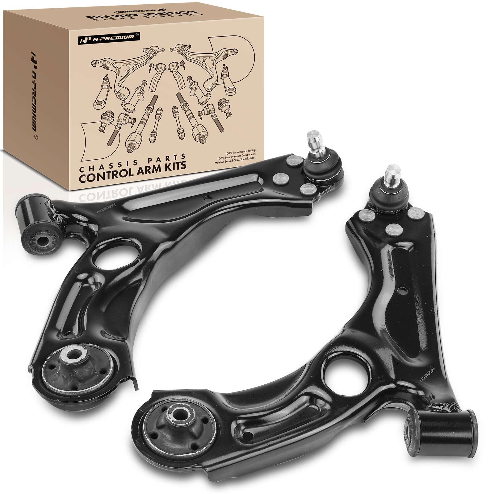 A-Premium 2 x Front Lower Control Arm, with Ball Joint & Bushing, Compatible with Chevrolet Sonic 2012-2020