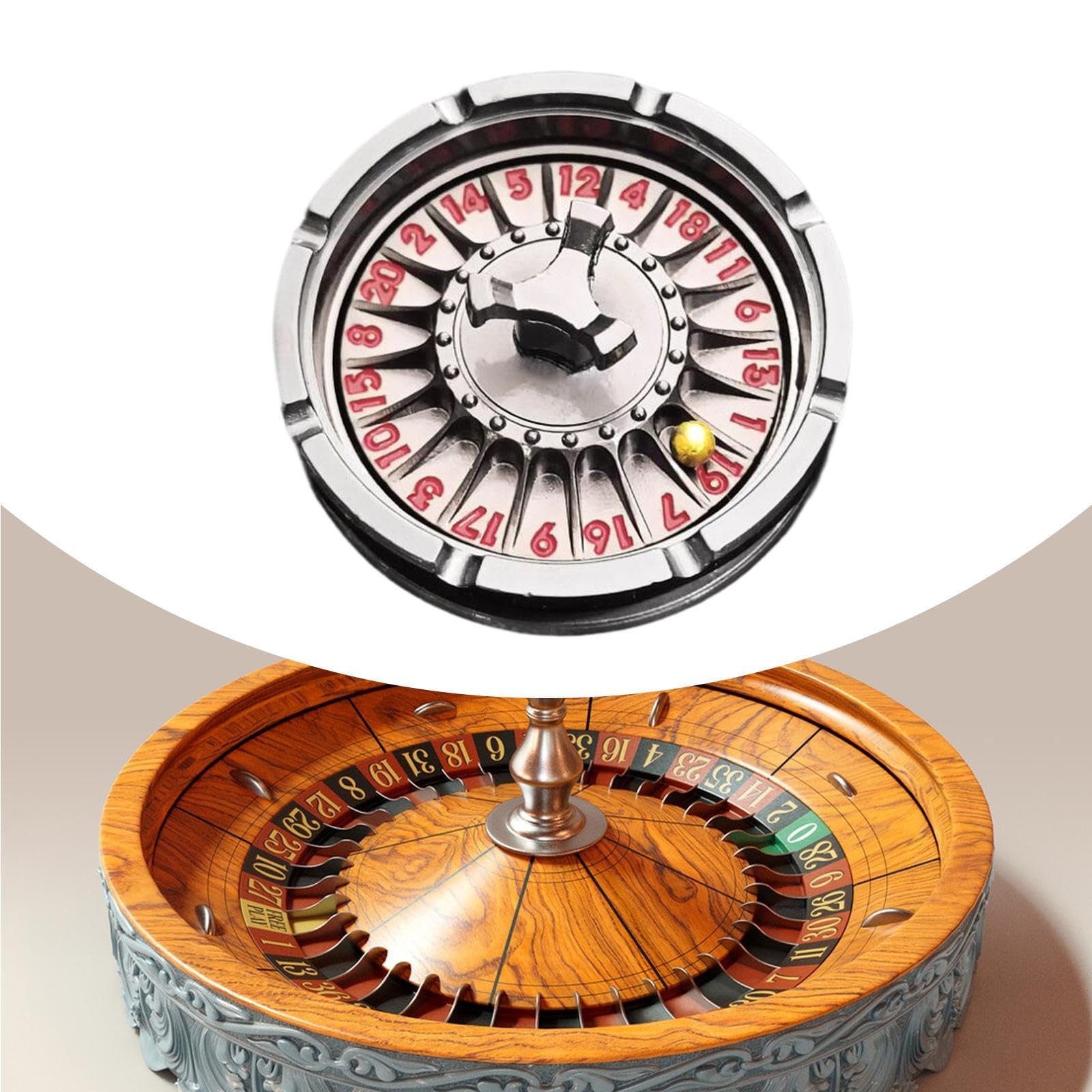 MagiDeal Dadi della Roulette Roulette in Metallo D20 Forniture per Feste con Confezione Regalo Dadi rotanti Dadi da Gioco di Ruolo per Feste di Carnevale Bar
