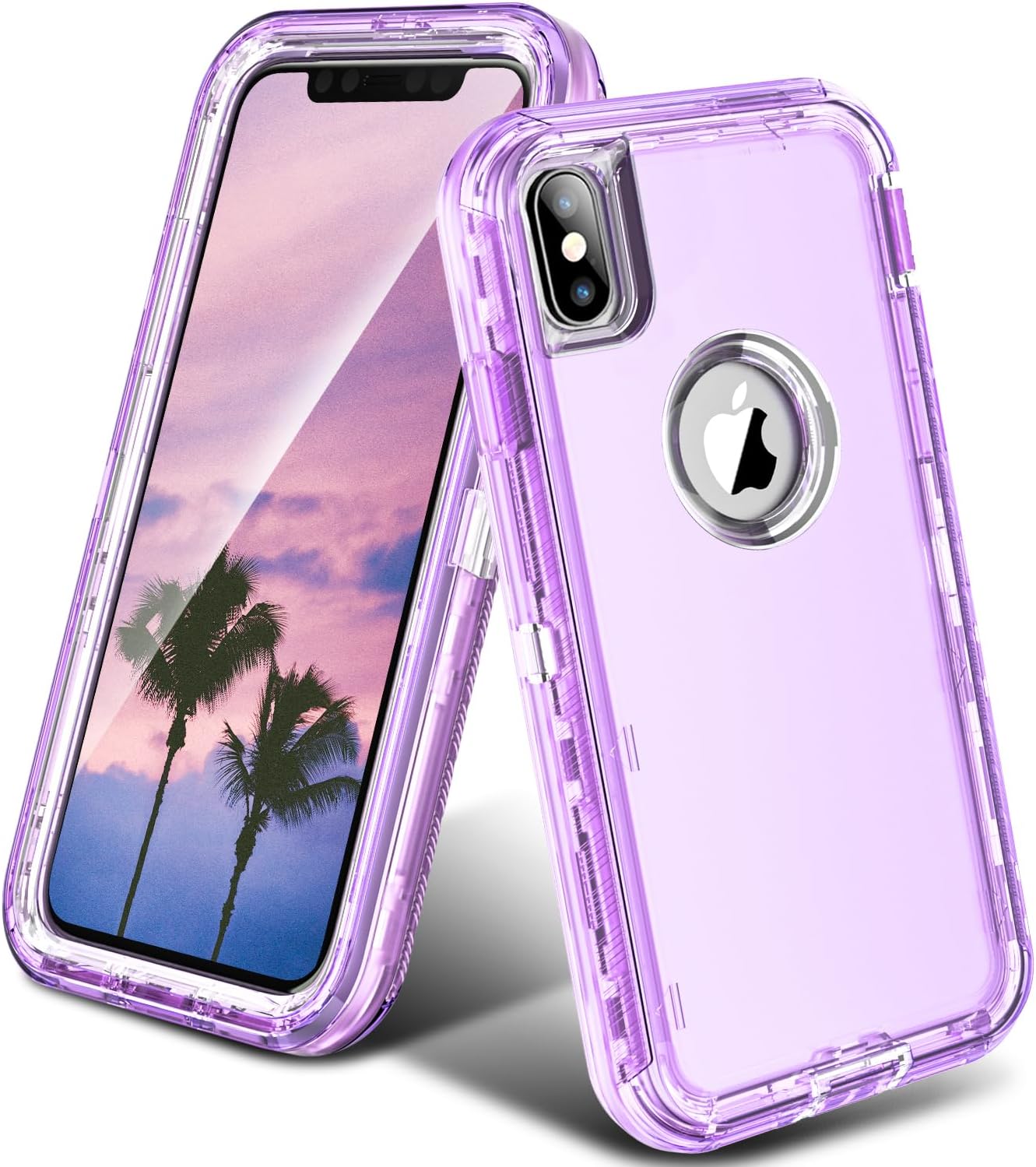 ORIbox for iPhone Xs Max Case Purple, [10 FT Military Grade