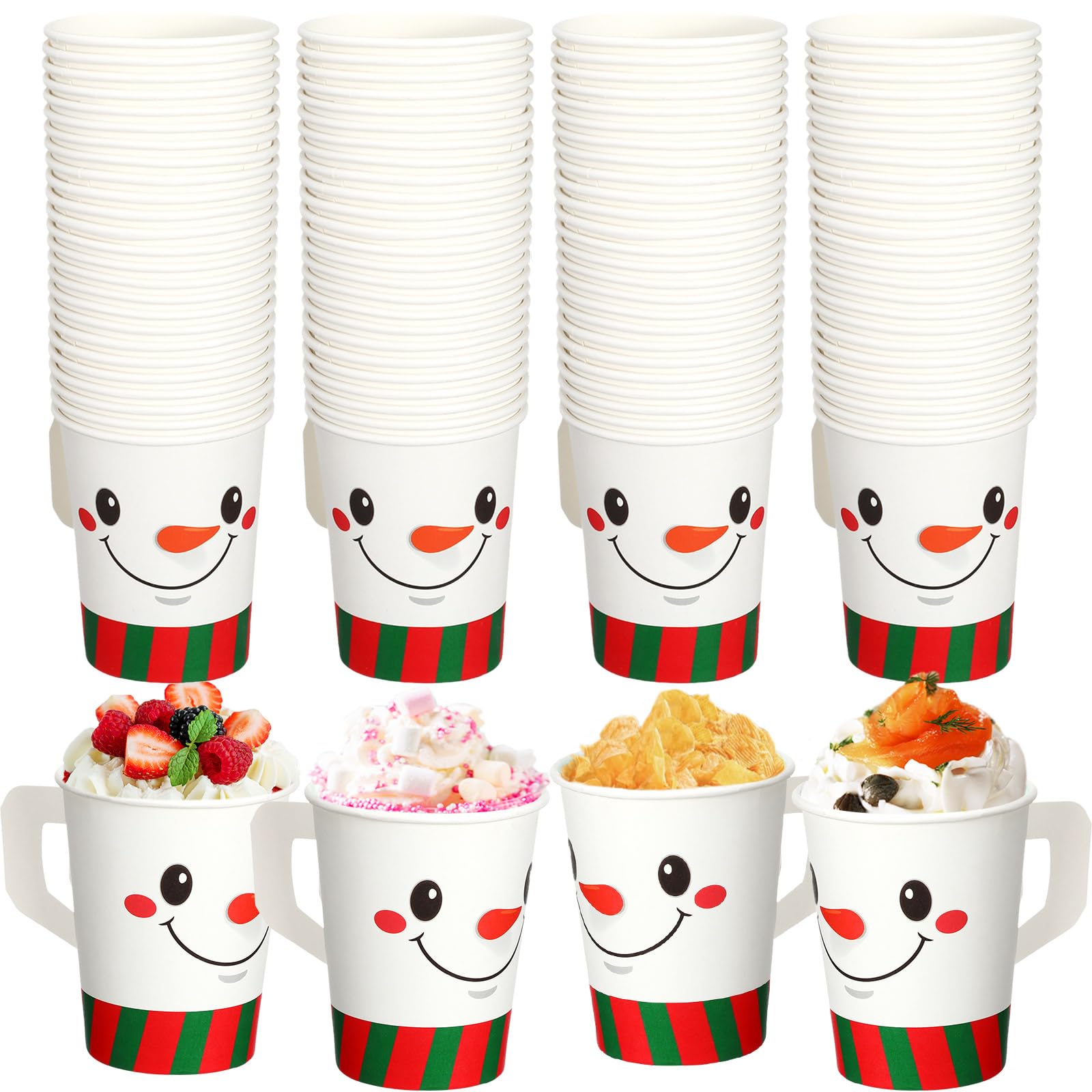Gobelets en carton jetables isolants avec poignée anti-brûlure pour café et thé