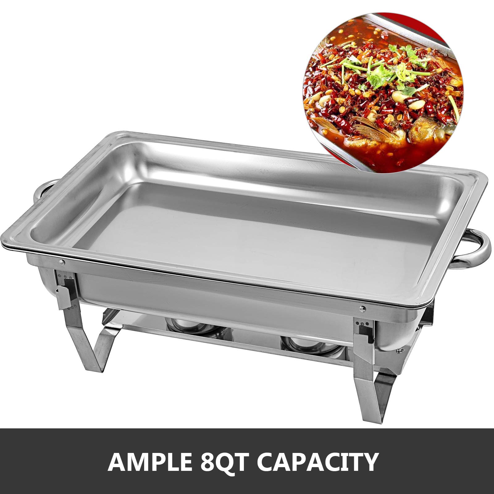 Buy Mophorn Chafing Dish 4 Packs 8 Quart Stainless Steel Full Size