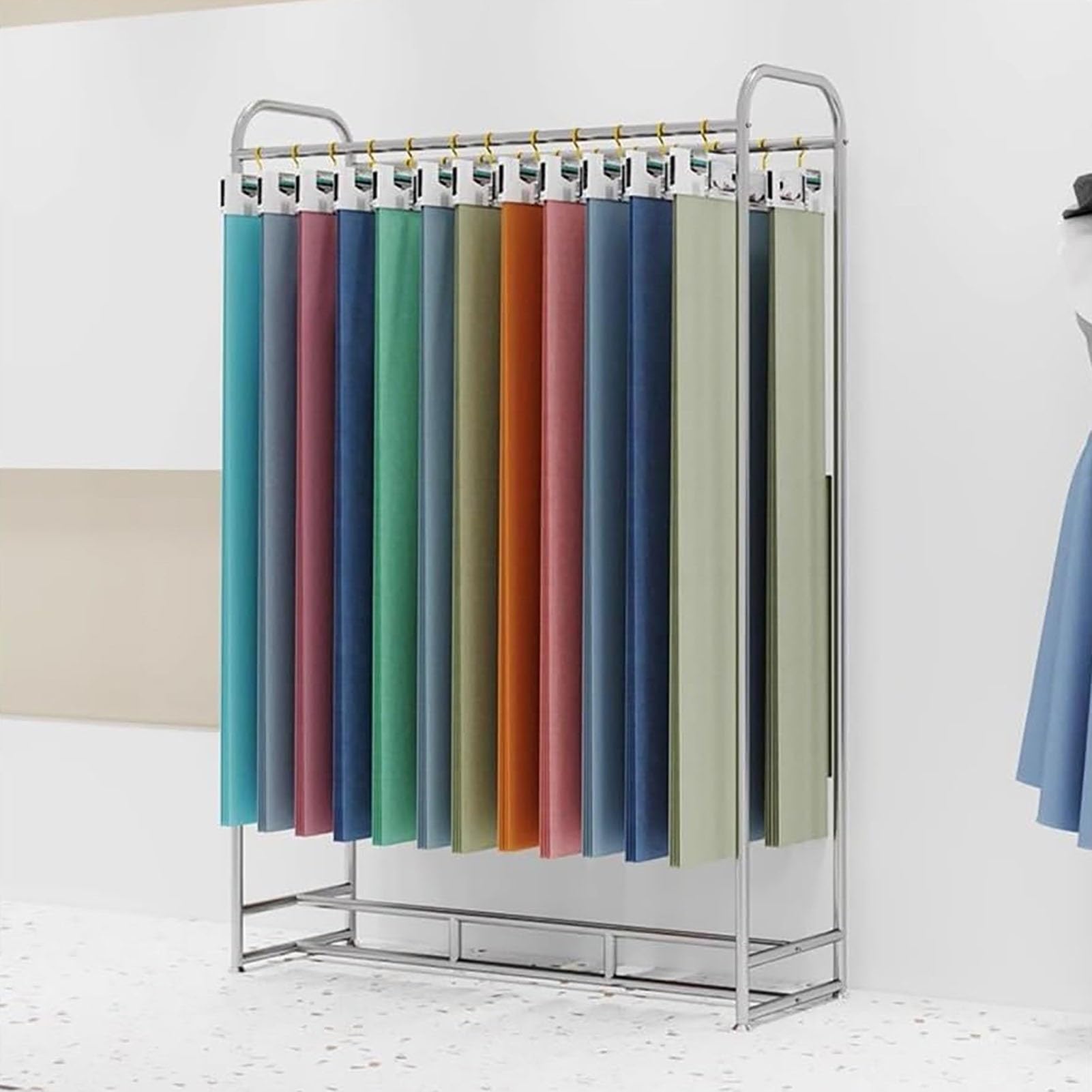 Présentoir de tissus échantillon organisateur foulards sous-vêtements rideaux couettes