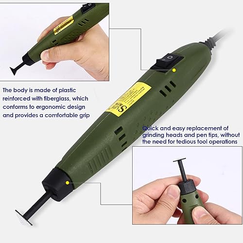 Miniatura 7 de P50015 Lijadora eléctrica Mini lijadora eléctrica Lijadora de pluma Lijadora de detalles DIY Lijadora Micro Lijadora Pluma de lijado Máquina