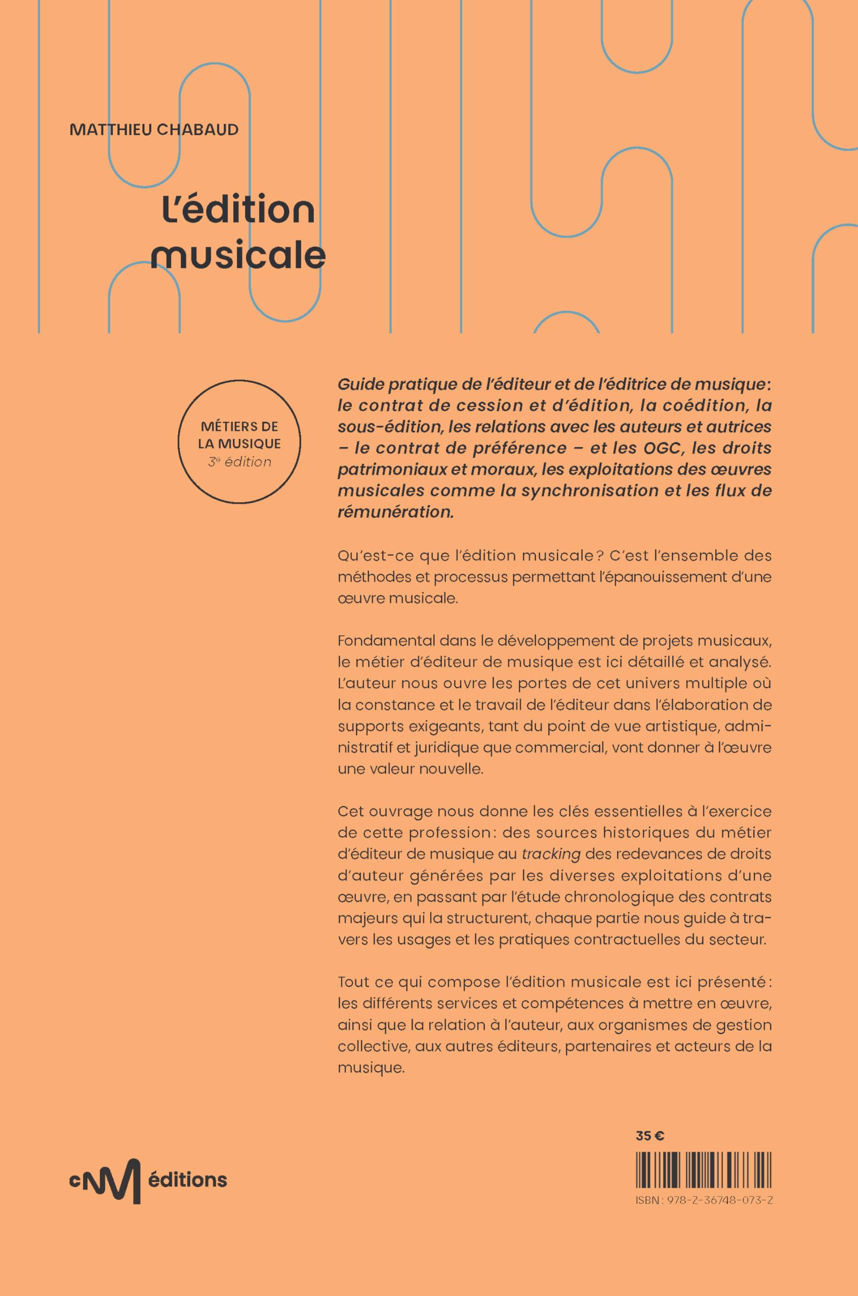 L'édition musicale: Guide pratique à destination des éditeurs et éditrices de musique