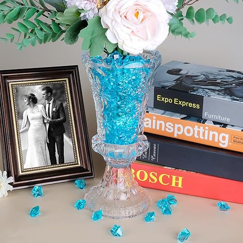 Vista 113 de Babenest - Rocas de hielo trituradas acrílicas, 150 piezas de cristales falsos, cubos de hielo de plástico, gemas de diamantes para rellenos