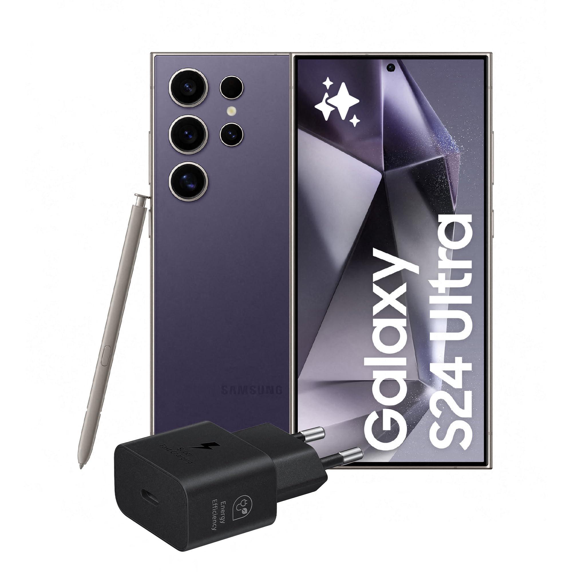 Samsung Galaxy S24 Ultra Smartphone AI, Caricatore incluso, Display 6.8'' QHD+ Dynamic AMOLED 2X, Fotocamera 200MP, RAM 12GB, 512GB, 5.000 mAh, Titanium Violet [Versione italiana]