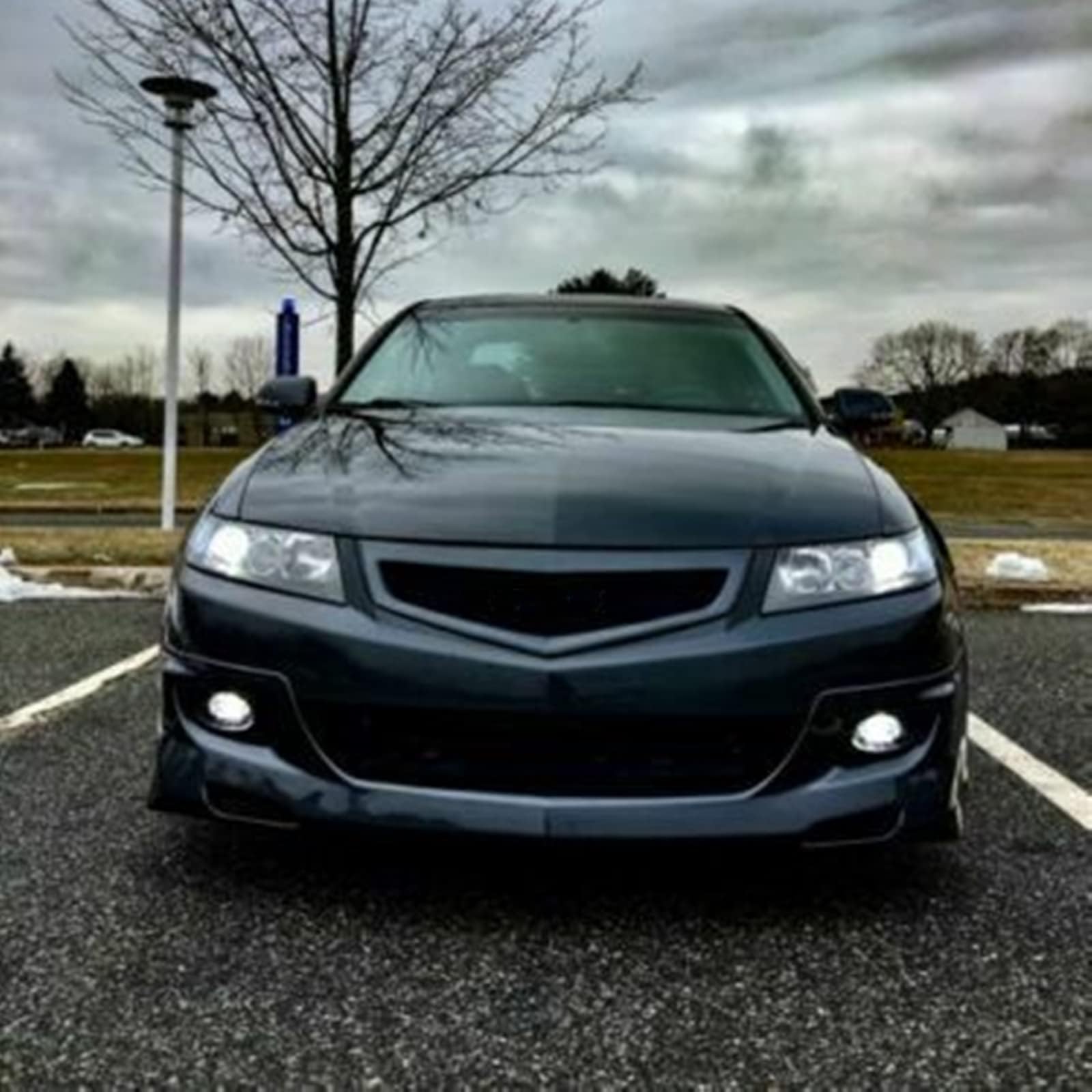 TUBIC Spoiler Anteriore per Auto per Accord 7 Euro R Acura TSX 2006 2007 2008 Anteriore Spoiler Diffusore Protezione Dell'auto Frontali Spoiler Lip Kit Corpo,Matte Black