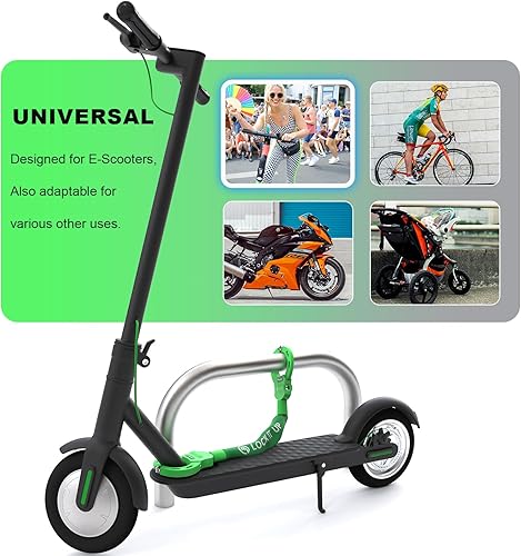 Miniatura 5 de Cerradura eléctrica para scooter, cerradura de cadena de 0.315 pulgadas, resistente antirrobo con 3 llaves para bicicleta eléctricascooters