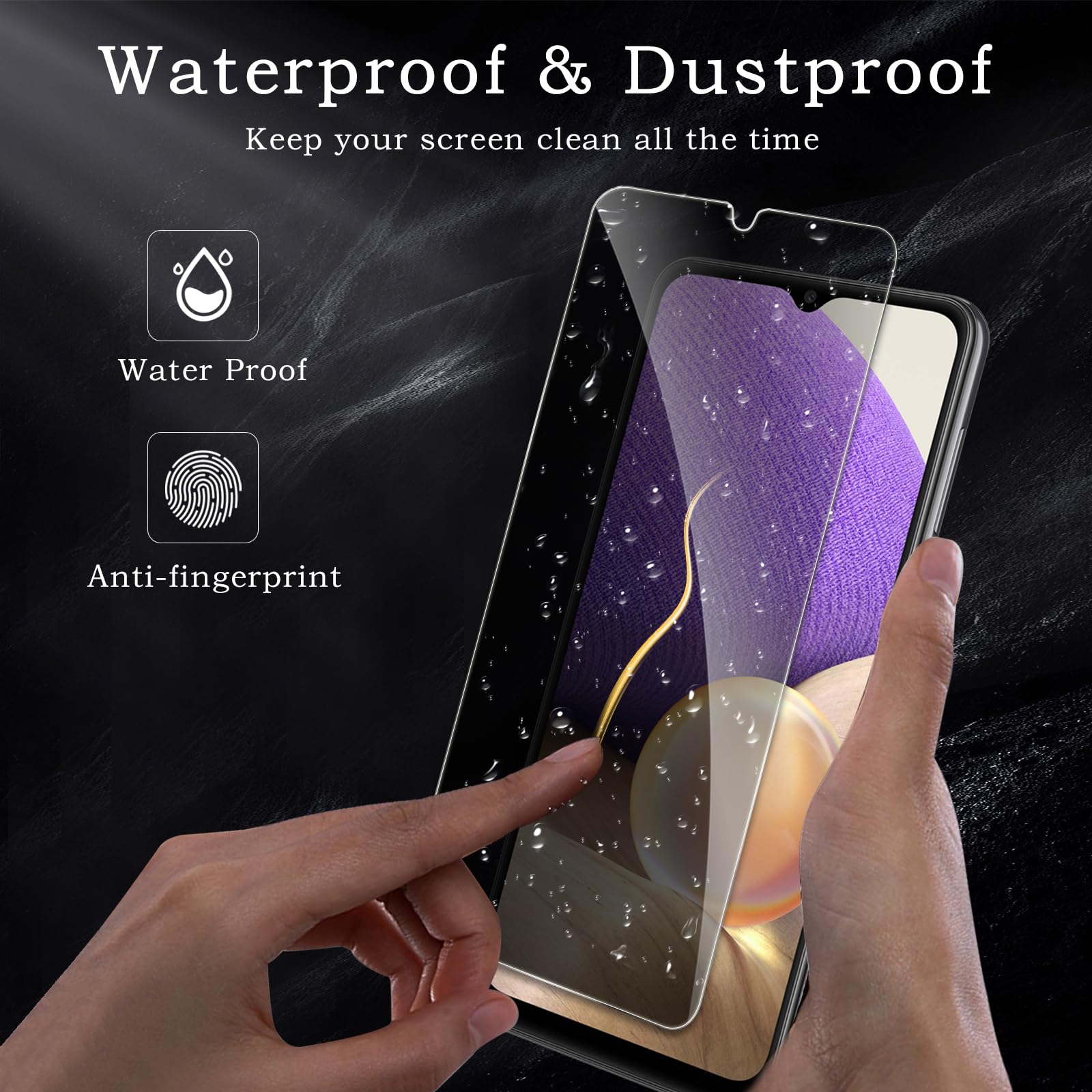 Pellicola protettiva per la privacy per Samsung Galaxy A32 5G, accessori in vetro temperato infrangibile, pellicola in vetro temperato anti spia, compatibile con custodie, ultra resistente, durezza