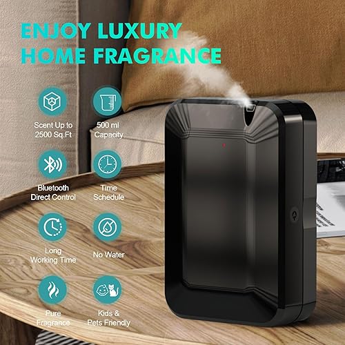 Miniatura 9 de ScentiPlus Máquina de aire inteligente de aroma para el hogar, difusor profesional sin agua HVAC de 16.9 fl oz con tecnología de difusión de aire