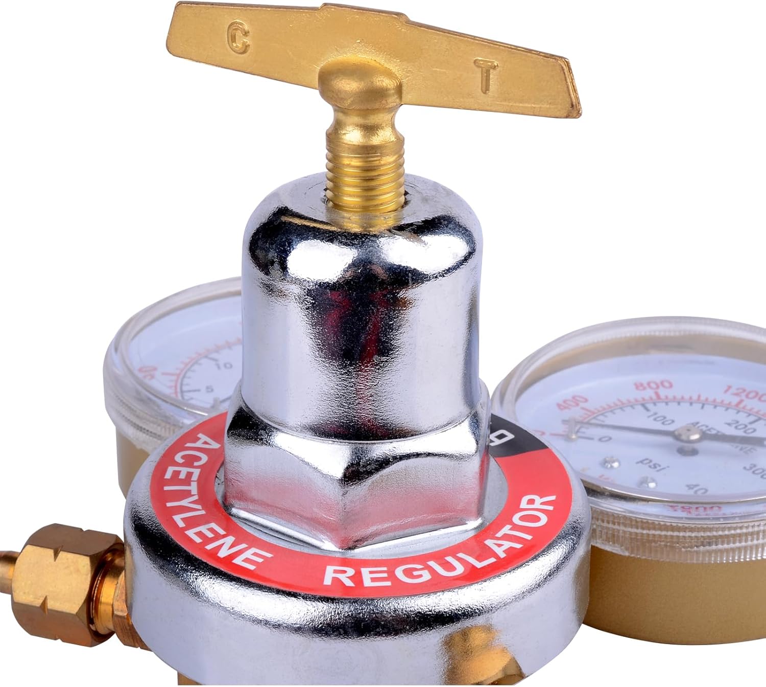 Acetylene Regulator Welding Gas Welder Acetylene Welding Gas Gauge for Torch Cutting Kits CGA 510