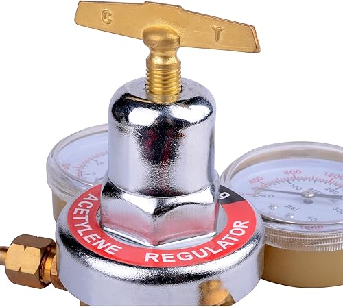 Miniatura 4 de Regulador de acetileno Soldador de gas de soldadura Medidor de gas de soldadura de acetileno para equipos de corte de antorcha CGA 510