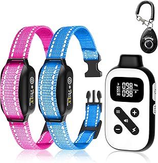 Automatic Bark Collar with Remote, Bark Collars for Large Dogs, Shock Collar with Remote and Auto Modes, Dog Shock Collar IP67 Waterproof, Beep, Vibration and Shock - Remote 3600 Ft