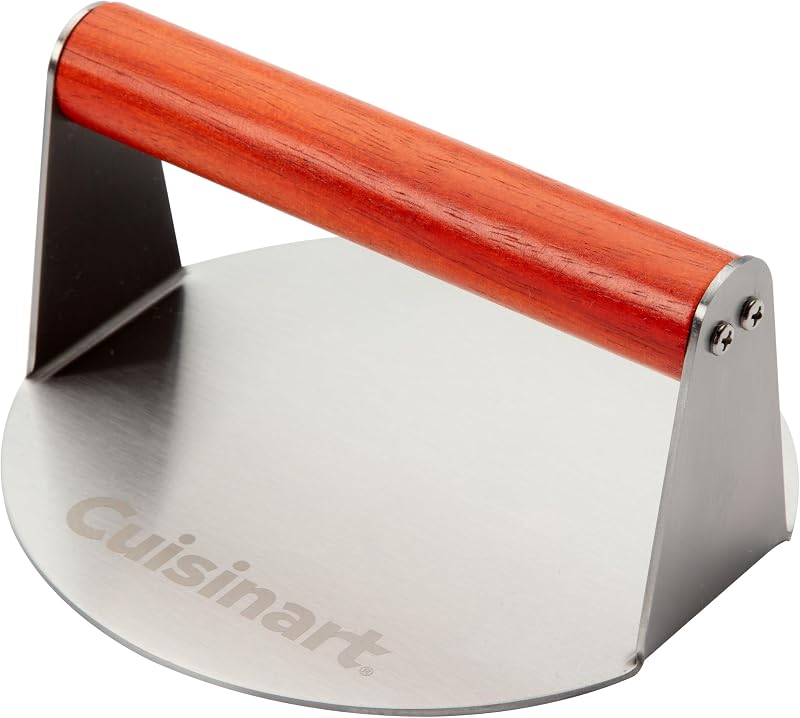 6" Stainless Steel Smashed Burger Press, Juicy and Crispy Burgers for BBQs, Cookouts