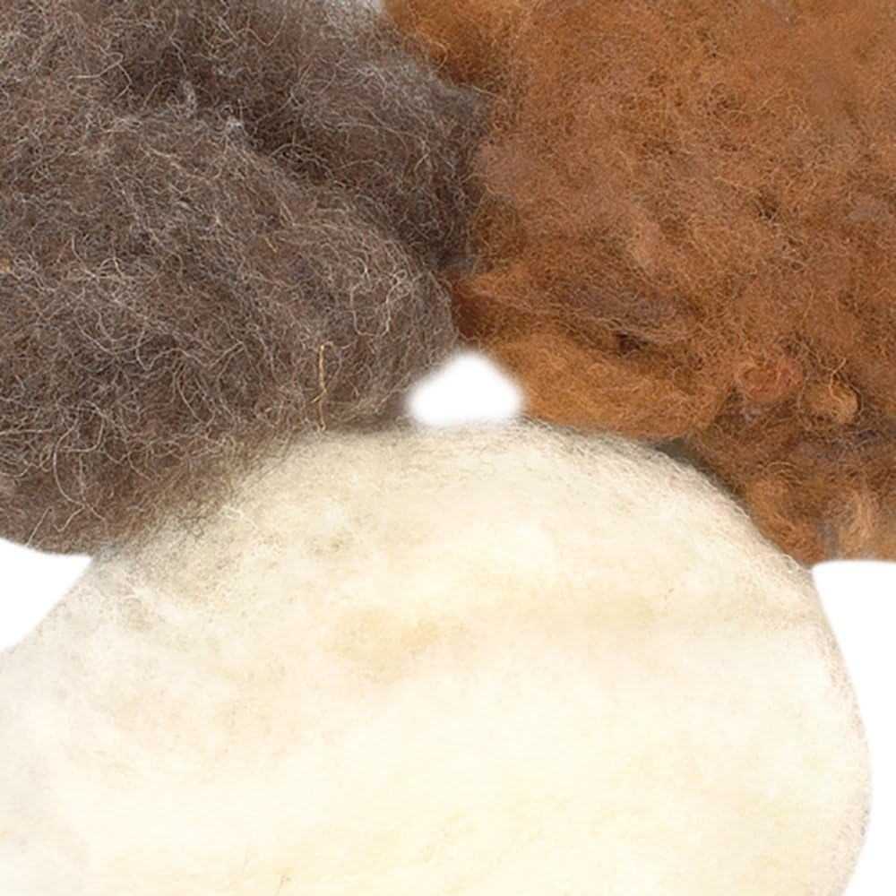 Efco 50 g Wool for Felting in Natural Assorted 1008092