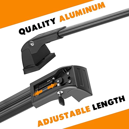 Miniatura 5 de Barras transversales antirrobo compatibles con Kia Soul 2014, 2015, 2016, 2017, 2018, 2019, barras transversales de aluminio resistentes con