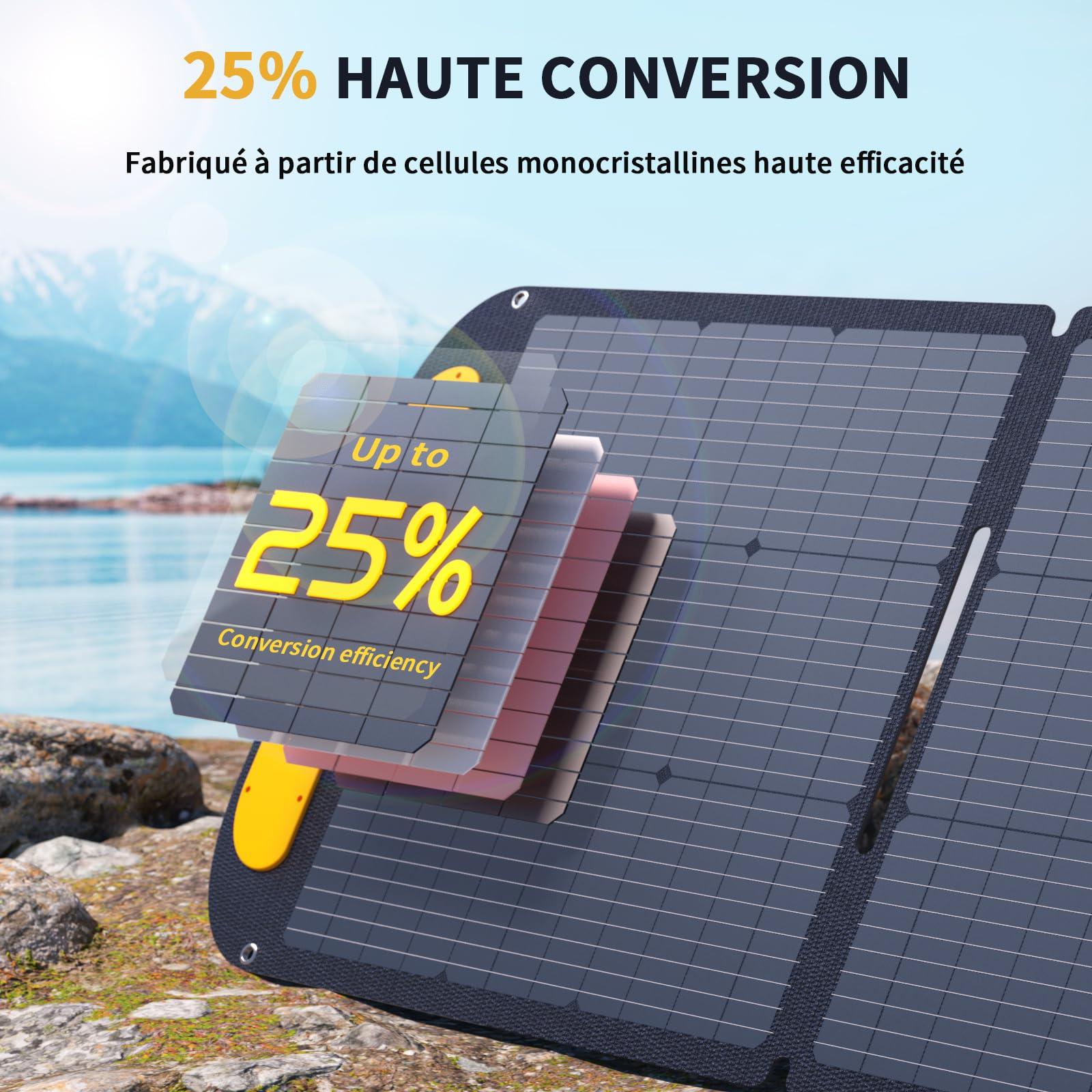 VTOMAN Jump 600X Station électrique Portable avec 110W Panneau Solaire | 600W/299Wh Générateur Solaire LiFePO4 Batterie électrique Générateur, PD 60W Typ-C Sortie/USB QC 3.0 Sortie, pour Camping