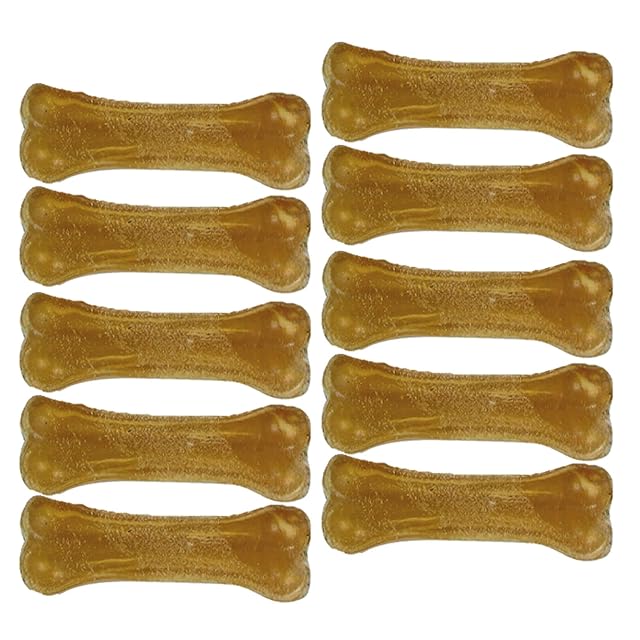 Foto 3 de 3 de Huesos masticables para perro, hechos de piel de vacuno prensada, de calidad pesada, prensados limpiamente