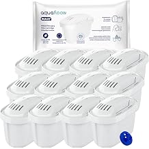 Water Filter Cartridge Set of 12 | Replacement for Brita Maxtra + Filter Cartridges | Reduces Chlorine & Limescale in Tap Water | Compatible with Brita Filter Jug
