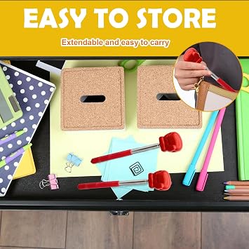2 Pcs Telescopic Hand Pointer Stick, Extendable Finger Pointer for Teachers, Tiny Fist Classroom Pointer for Elementary School, Kindergarten Teachers