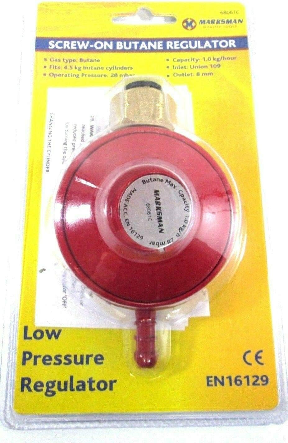 NEW SCREW ON BUTANE GAS REGULATOR LOW PRESSURE TOOLS DIY TANK CAMPING