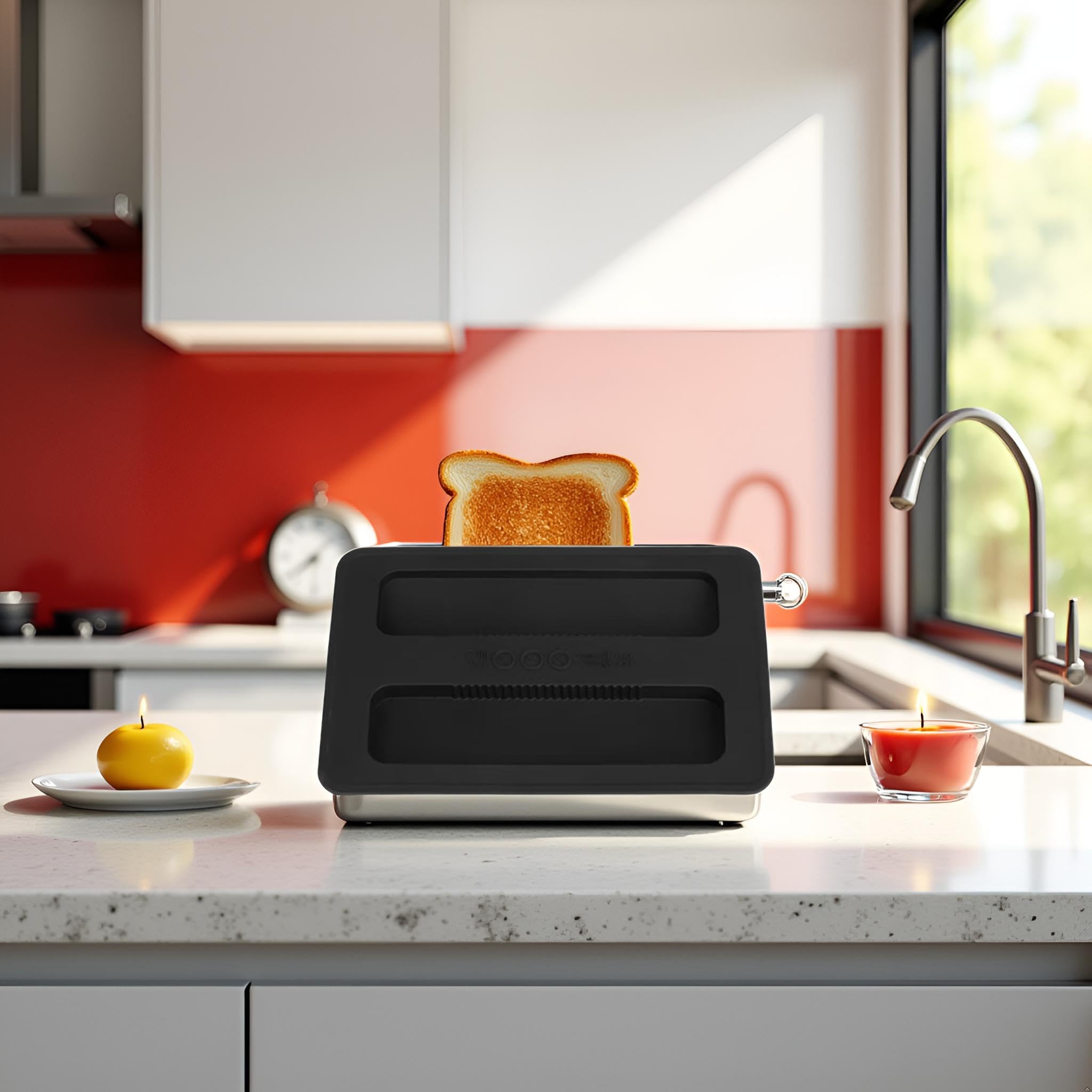Black Silicone Toaster Lid - Protect Your Appliance -4