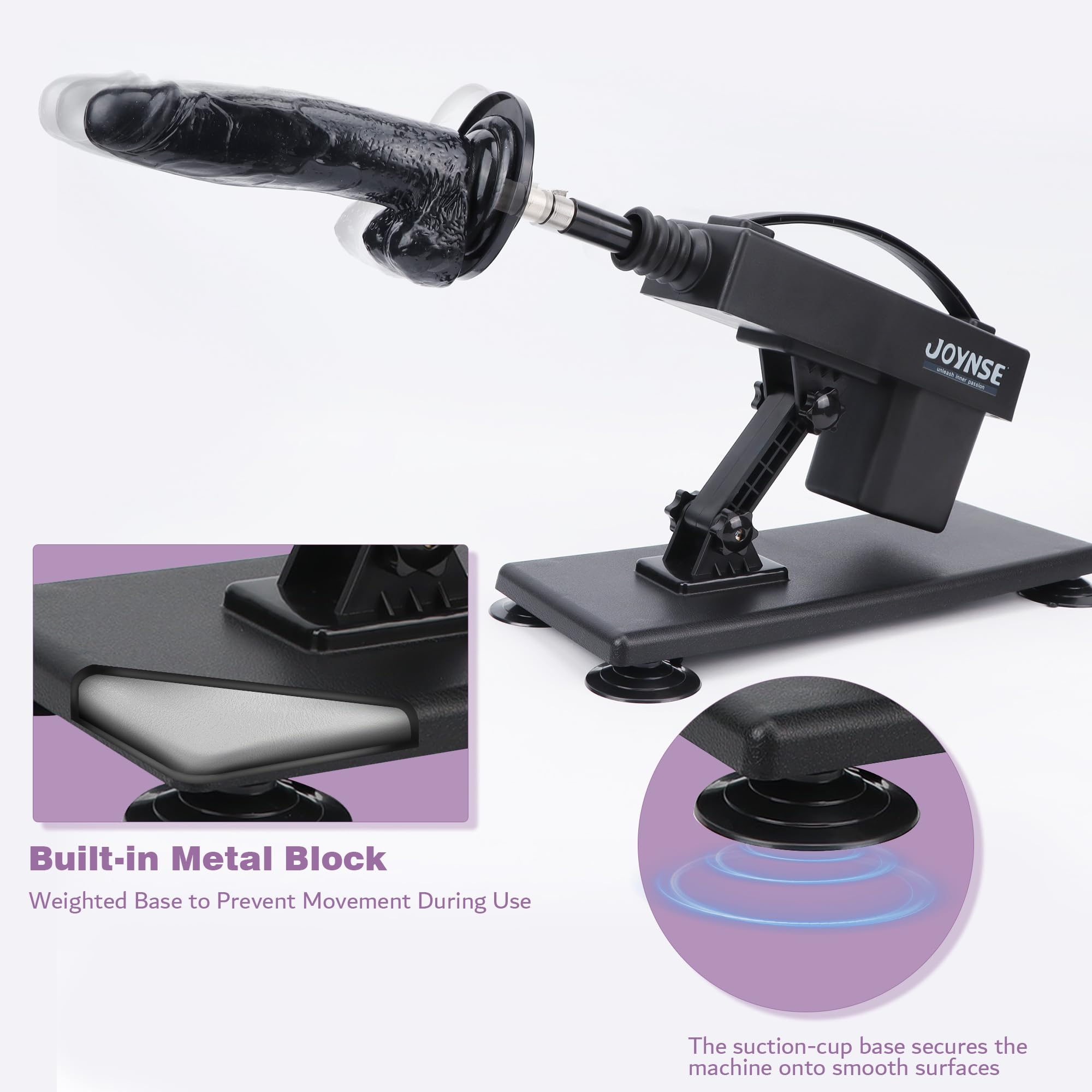 Sex Machine Joynse Fuck Machine with Remote Control, Automatic Love Machine Dildo Machine with Suction Cup Adapter, Realistic Dildos, 3XLR Connector Thrusting Machine Sex Toy with 7 Attachments