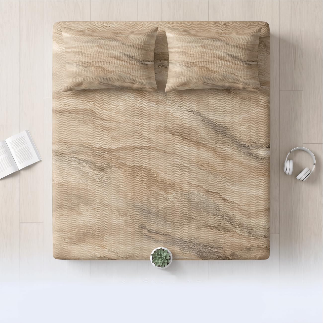Lenzuolo Con Angoli Rinfrescante (Marmo d'oro 1,200x220cm)