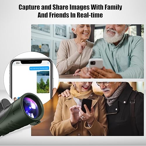 Miniatura 2 de 12X50 HD MonocularsMonoculars Telescope for Adults with BAK4 Prism & FMC Lens- IP68 Waterproof- for Bird Watching