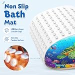 XIYUNTE Tapis de bain bébé pour Tub Non-dérapant Tapis de bains pour enfants - 40'x16'' extra long pour les enfants Baignoire tapis antidérapant, matelas de bain pour tout-petits respectueux de l'environnement avec des ventouses pour une poignée sûre, facile à nettoyer & Séchage facile
