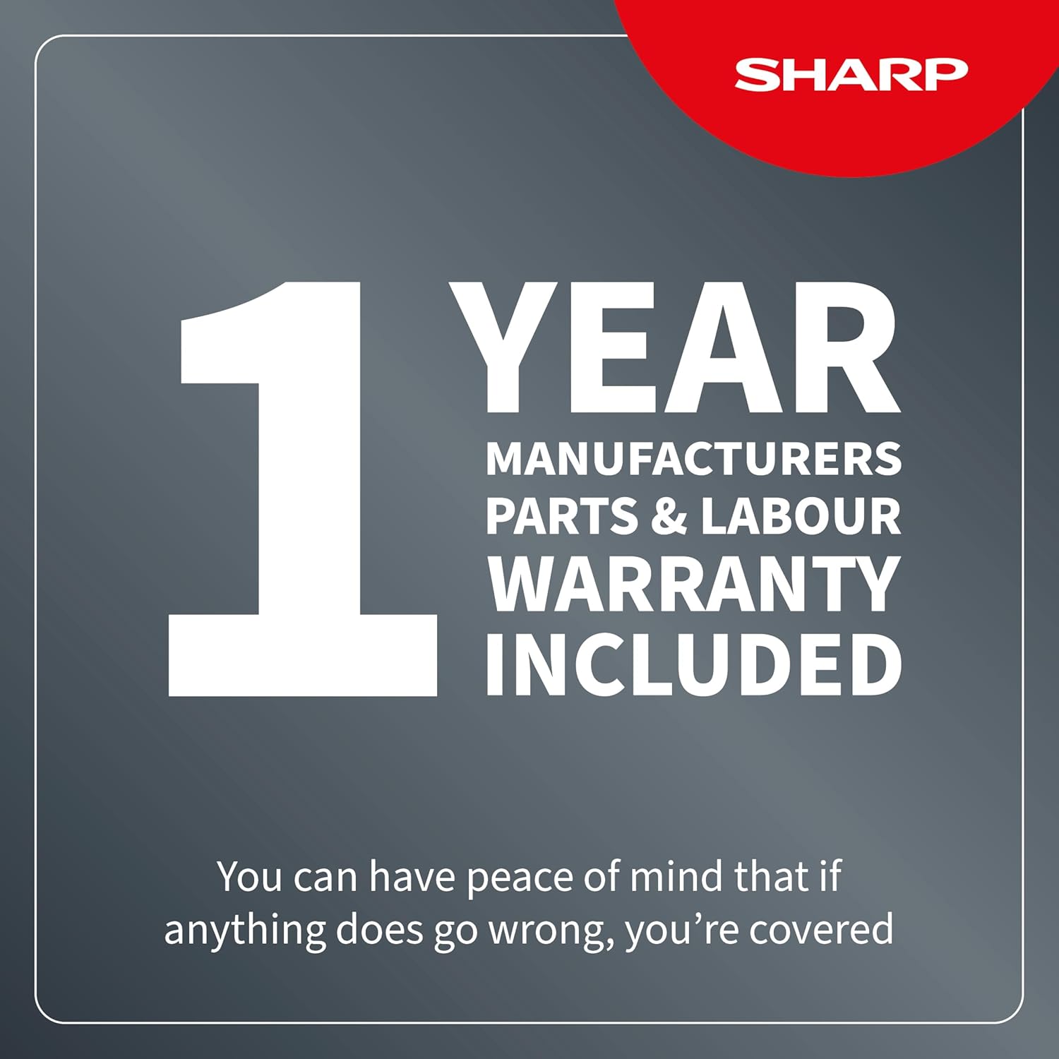 Sharp R360SLM Microwave Oven with key features listed